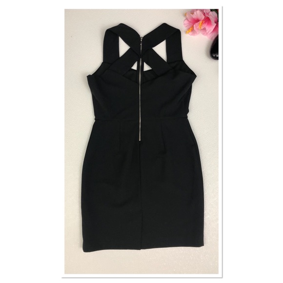 Zara Dresses & Skirts - Zara Basic criss cross LBD bodycon cutout dress